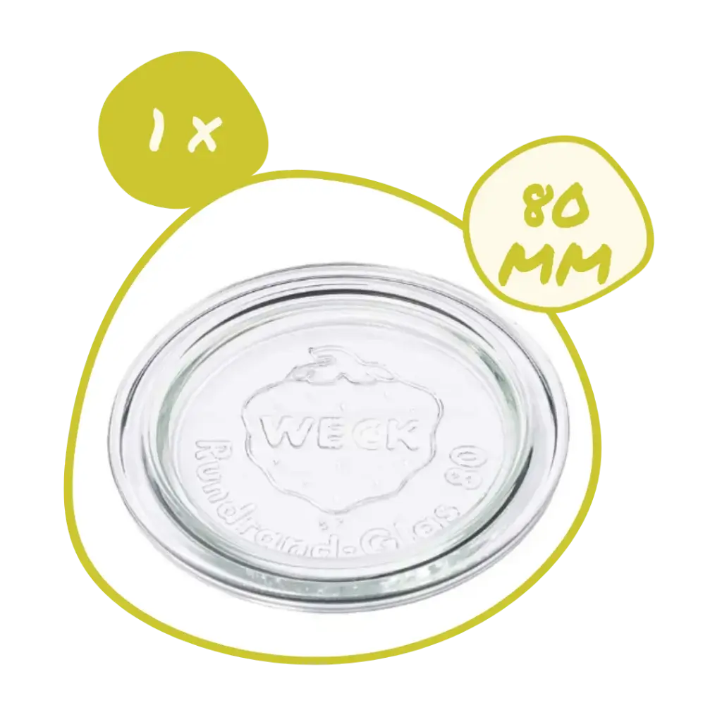 1 x Couvercle verre 80 mm