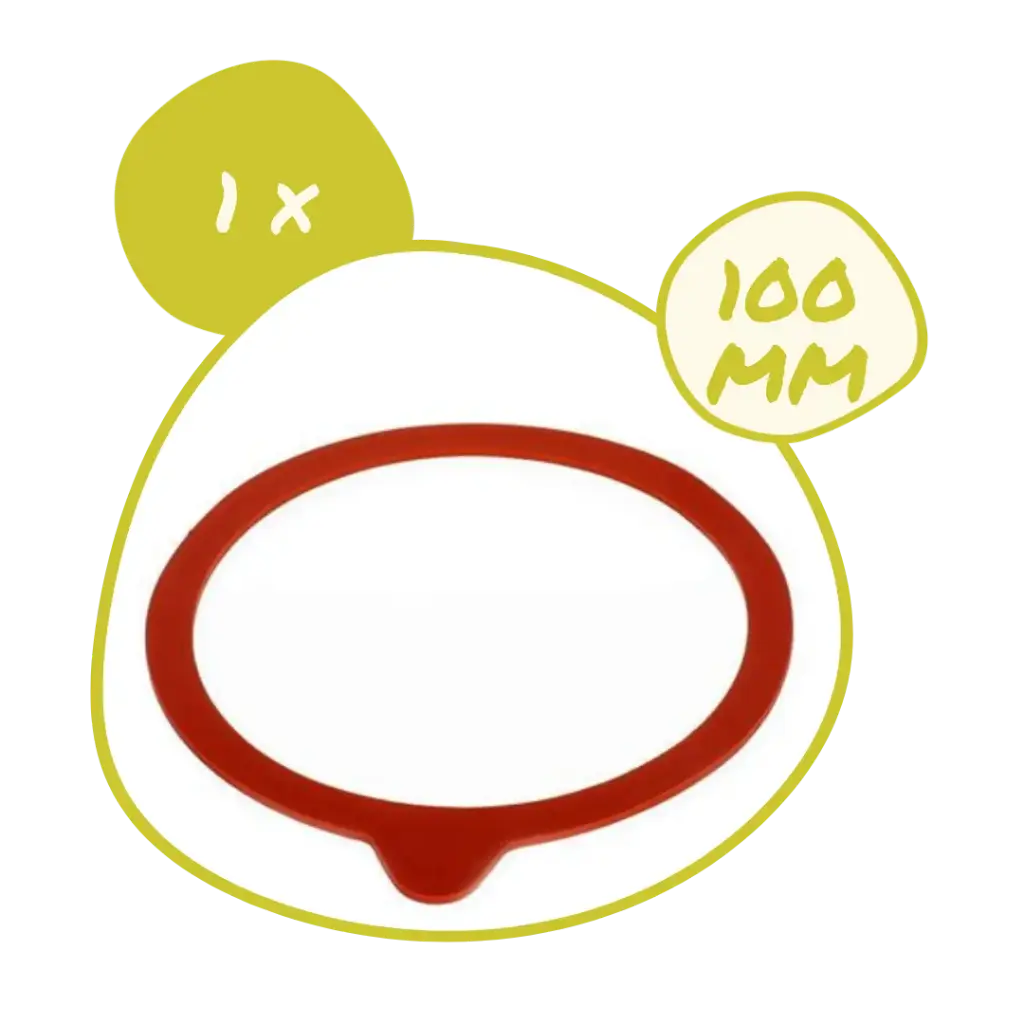 1 x Joint 100 mm pour Weck