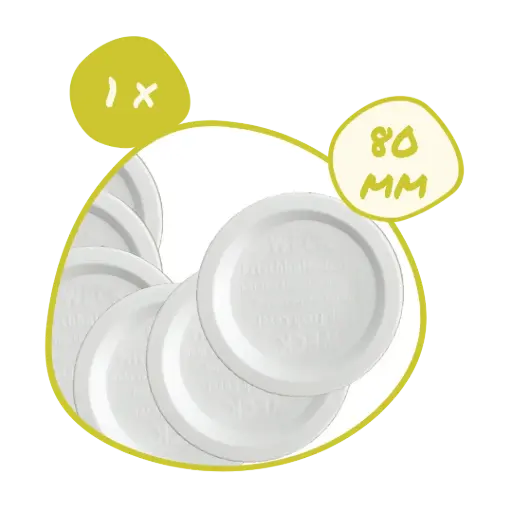 [CPLAS-80-P] 1 x Couvercle plastique 80 mm