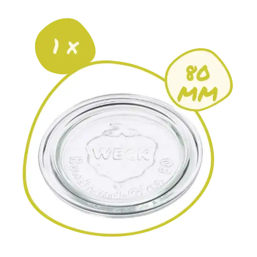 [CVERRE-80-P] 1 x Couvercle verre 80 mm