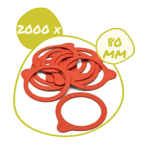 [JOINT-80x2000] 2000 x Joint 80 mm pour Weck