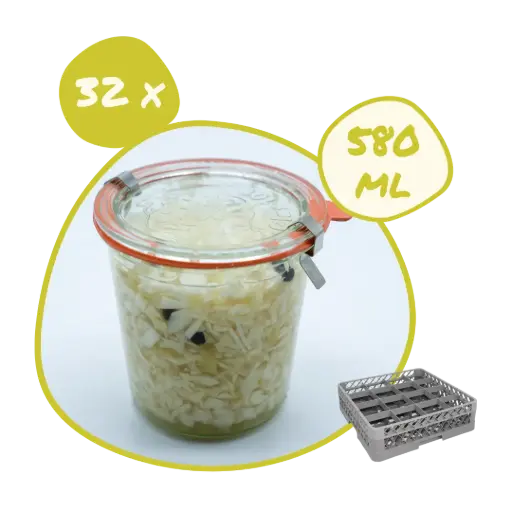[POT-580+CVx32] Mise à disposition 32 x Pot Weck 580 ml + couvercle verre
